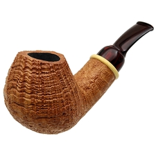 Bill Shalosky Sandblasted Bent Egg with Boxwood (366)