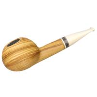 Bill Shalosky Sandblasted Olivewood Apple with Juma and Fordite