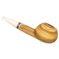 Bill Shalosky Sandblasted Olivewood Apple with Juma and Fordite