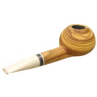 Bill Shalosky Sandblasted Olivewood Apple with Juma and Fordite