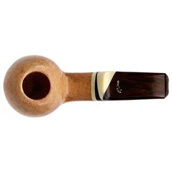 Tao: Smooth Billiard with Antique Whale Tooth Stem Tobacco Pipe