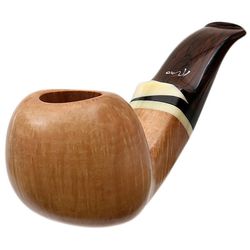 Tao: Smooth Bent Apple with Antique Whale Tooth Tobacco Pipe