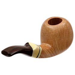 Tao: Smooth Bent Apple with Antique Whale Tooth Tobacco Pipe