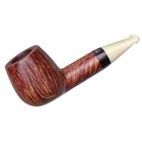 Tao: Smooth Billiard with Antique Whale Tooth Stem Tobacco Pipe