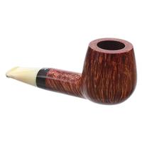 Tao: Smooth Billiard with Antique Whale Tooth Stem Tobacco Pipe