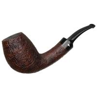 Moonshine Leather Sandblasted Bent Egg with Black Stem
