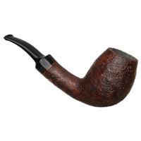 Moonshine Leather Sandblasted Bent Egg with Black Stem