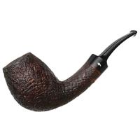 Moonshine Leather Sandblasted Bent Egg with Black Stem