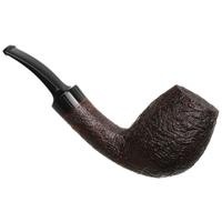 Moonshine Leather Sandblasted Bent Egg with Black Stem