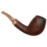 Moonshine Leather Sandblasted Bent Egg with Coffee Stem