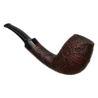Moonshine Leather Sandblasted Bent Egg with Black Stem