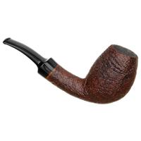 Moonshine Leather Sandblasted Bent Egg with Black Stem