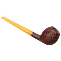 Moonshine Leather Sandblasted Long Stem Devil Anse with Amber Stem