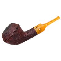 Moonshine Leather Sandblasted Devil Dog with Amber Stem