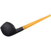Moonshine Midnight Sandblasted Long Stem Devil Anse with Amber Stem