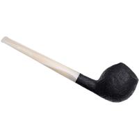Moonshine Midnight Sandblasted Long Stem Devil Anse with White Stem