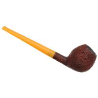 Moonshine Leather Sandblasted Long Stem Devil Anse with Amber Stem