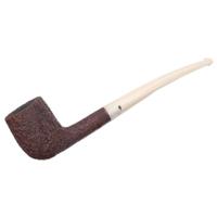 Moonshine Leather Sandblasted Long Stem Hillbilly with White Stem