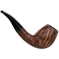 Moonshine Dark Smooth Bent Egg with Black Stem