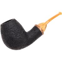 Micah Redmond Sandblasted Bent Egg with Amboyna Burl