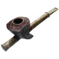 Ryan Alden Sandblasted Madrone Burl Tomahawk Cavalier with River Cane (Ace of Spades)