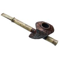Ryan Alden Sandblasted Madrone Burl Tomahawk Cavalier with River Cane (Ace of Spades)