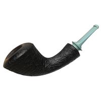 Ryan Alden Partially Sandblasted Bent Dublin with Bakelite (King of Clubs)
