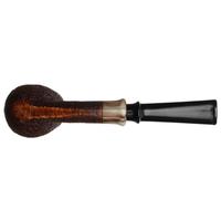 Ryan Alden Sandblasted Bent Billiard with Ox Horn (King of Clubs)