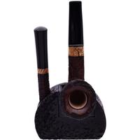 Ryan Alden Sandblasted Bent Dublin with Spalted Pecan (King of Clubs)