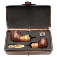 Xu Hai Smooth Pot with Bamboo Two Pipe Set (with Case) (0819A) (0819B)
