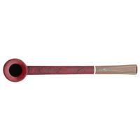 Scottie Piersel Sandblasted Strawberry Wood Magnum Oval Shank Billiard with Ivorite