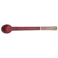 Scottie Piersel Sandblasted Strawberry Wood Magnum Oval Shank Billiard with Ivorite