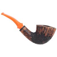 Erik Stokkebye 4th Generation Pipe of the Year 2025 Black Grain Partially Rusticated (C)