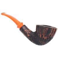 Erik Stokkebye 4th Generation Pipe of the Year 2025 Black Grain Partially Rusticated (C)
