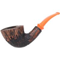 Erik Stokkebye 4th Generation Pipe of the Year 2025 Black Grain Partially Rusticated (C)