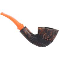 Erik Stokkebye 4th Generation Pipe of the Year 2025 Black Grain Partially Rusticated (C)