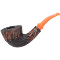 Erik Stokkebye 4th Generation Pipe of the Year 2025 Black Grain Partially Rusticated (C)