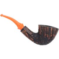 Erik Stokkebye 4th Generation Pipe of the Year 2025 Black Grain Partially Rusticated (C)