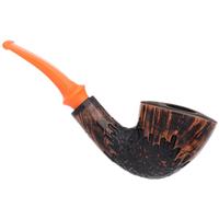 Erik Stokkebye 4th Generation Pipe of the Year 2025 Black Grain Partially Rusticated (C)