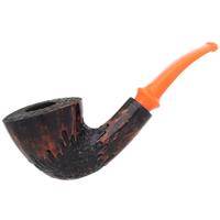 Erik Stokkebye 4th Generation Pipe of the Year 2025 Black Grain Partially Rusticated (C)