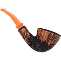 Erik Stokkebye 4th Generation Pipe of the Year 2025 Black Grain Partially Rusticated (C)