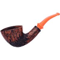 Erik Stokkebye 4th Generation Pipe of the Year 2025 Black Grain Partially Rusticated (C)