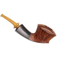 Jerry Zenn Partially Sandblasted Bent Dublin with Horn (19)