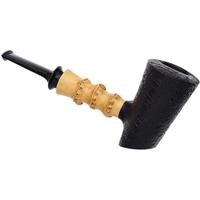 Jerry Zenn Sandblasted Poker with Carved Boxwood