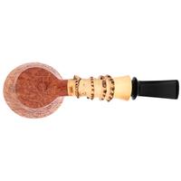 Jerry Zenn Partially Sandblasted Bent Dublin with Bamboo and Boxwood