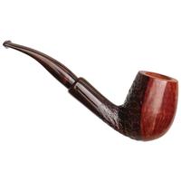 Savinelli Autograph Autograph Panel Partially Sandblasted Bent Billiard (6mm)