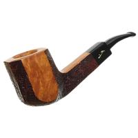 Savinelli Autograph Autograph Freestyle Partially Sandblasted Paneled Bent Billiard (6mm)
