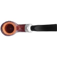 Savinelli Autograph Autograph Sandblasted Bent Billiard with Silver (6mm)