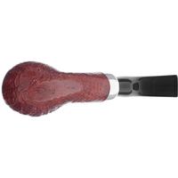 Savinelli Autograph Autograph Sandblasted Bent Billiard with Silver (6mm)