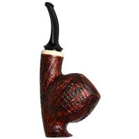 Grechukhin Design Sandblasted Standing Bent Apple with Ivorite